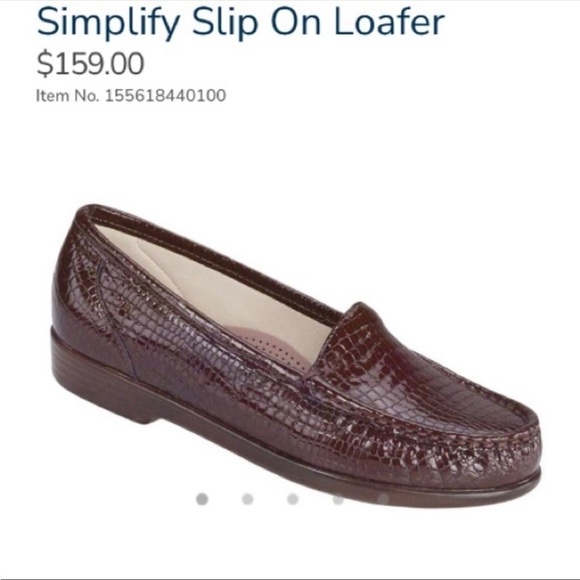 SAS Simplify Brown Crocodile Patent Leather Loafers Size 10 S (Slim) - Picture 10 of 12